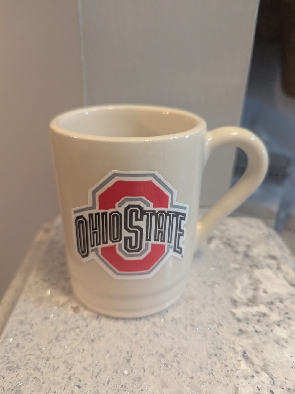 Vintage Ohio State University Cream Ceramic Coffee Tea Cup Mug